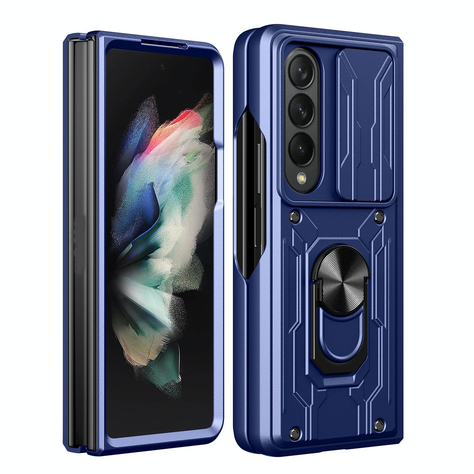 For Samsung Galaxy z Fold4 5G Protective Sliding Camshield Phone Case - Grey 4