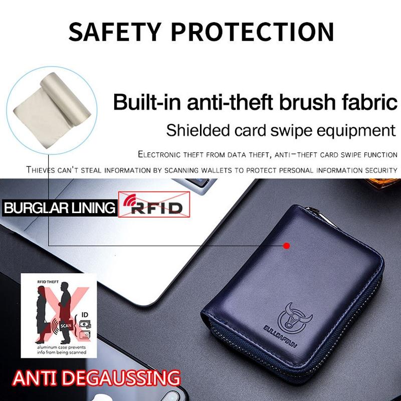 Men'S Leather Card Holder Casual Driver License Wallet - Brown 7