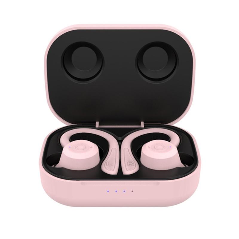 Waterproof T20 Tws Bluetooth Earphones with Charging Box and Noise-cancelling Hooks - Green 3