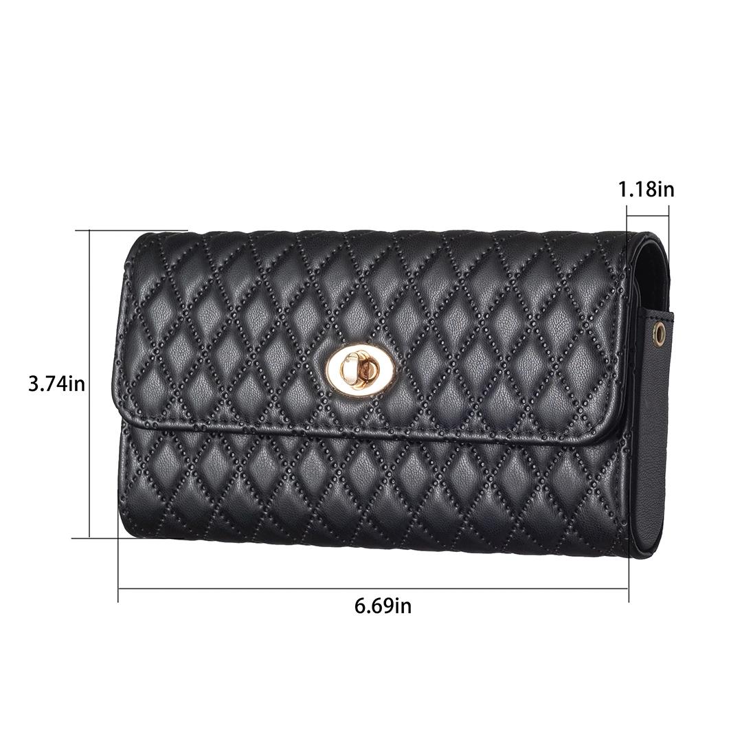 Horizontal Pu Crossbody Shoulder Bag - Purple 15