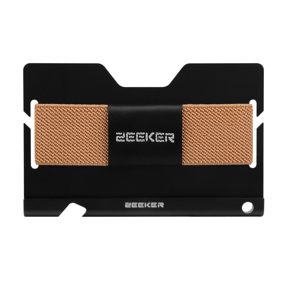 Multi Function Aluminum Card Holder For Men & Women Elastic Band Wallet - Black 14