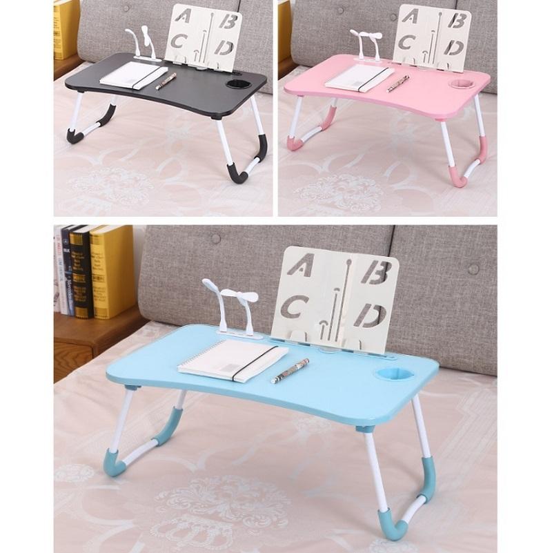 Portable Folding Desk with Fan & Lamp - Compact Design - Eye Grotection Green 9