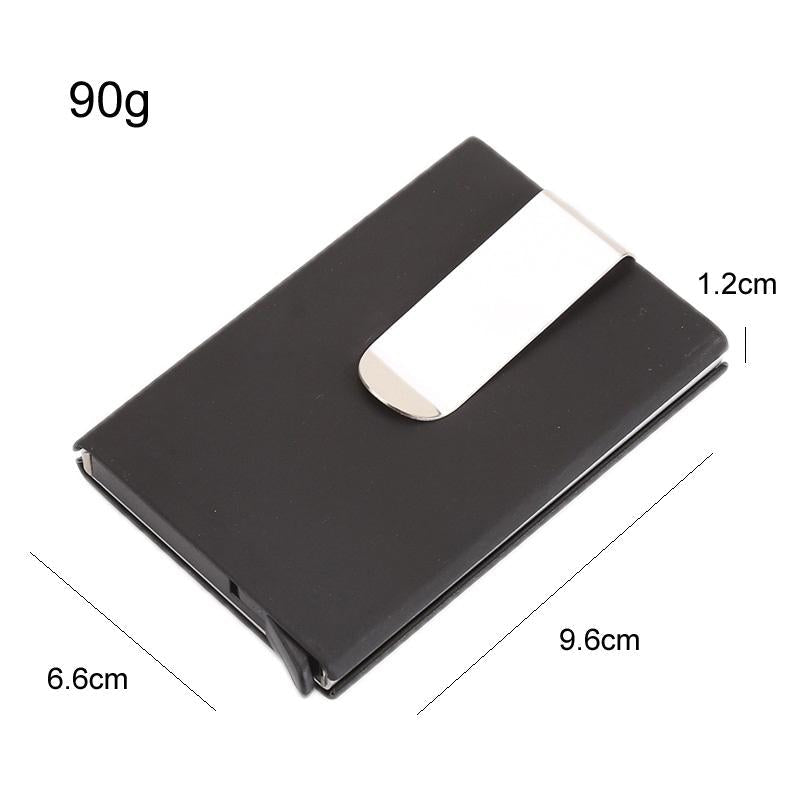 Aluminum Rfid Blocking Card Holder - Microfiber Leather Apricot 3