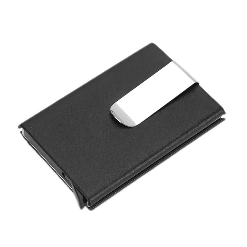 Aluminum Rfid Blocking Card Holder - Microfiber Leather Apricot 6
