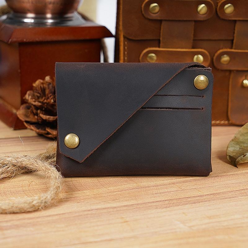 Leather Card Holder For Bank Cards Black - Ink Green 14