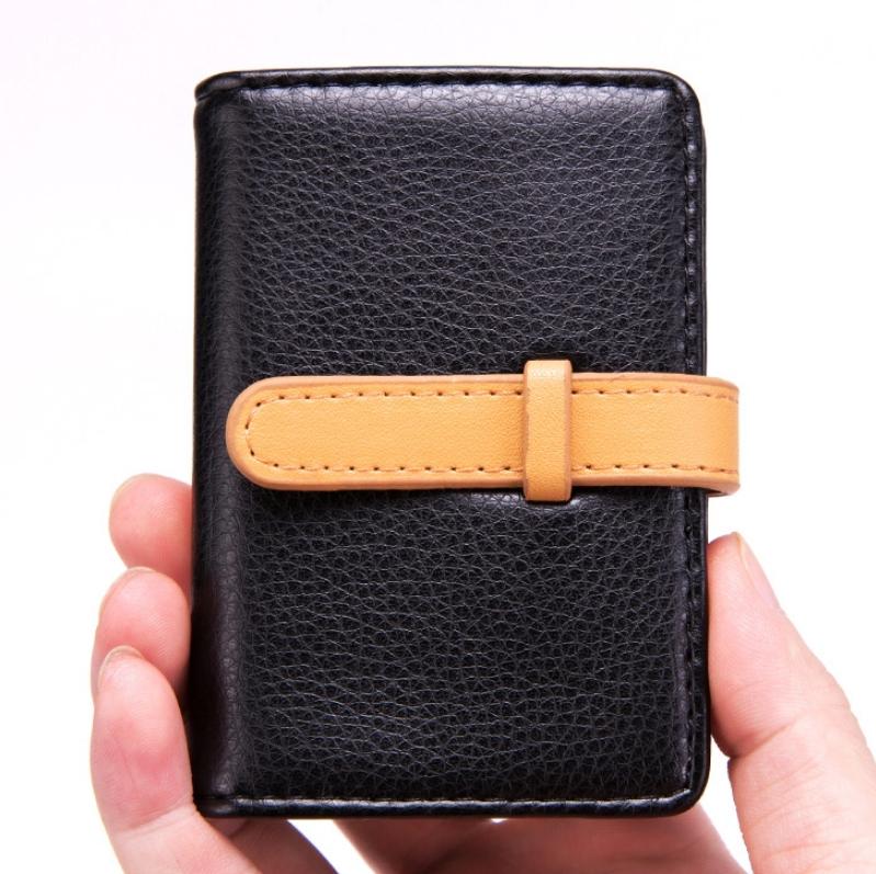 Portable Pu Leather Card Holder - Business & Credit Cards - Black 7