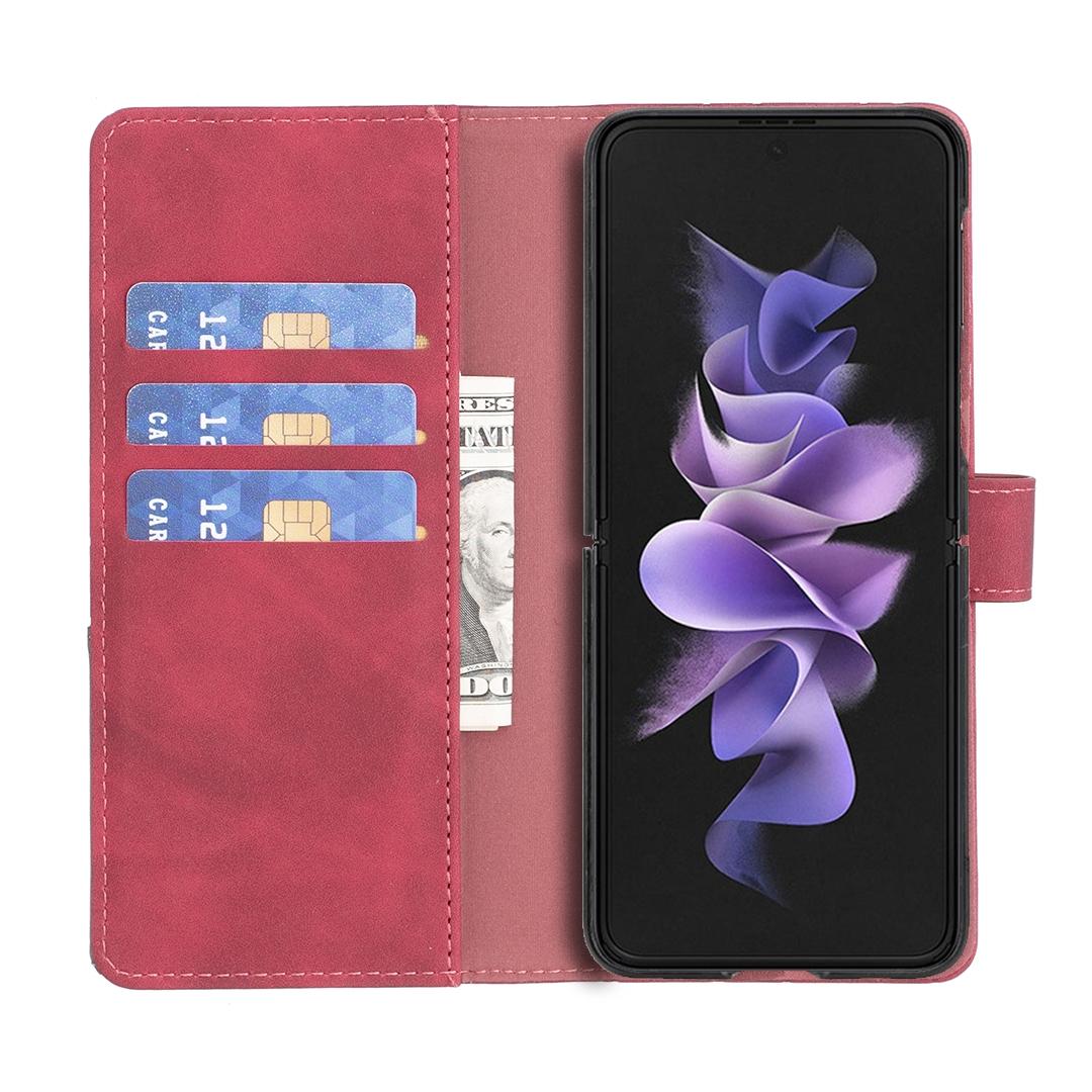 For Samsung Galaxy Z Fold4 5G Magnetic Rhombus Texture Case - Red 6