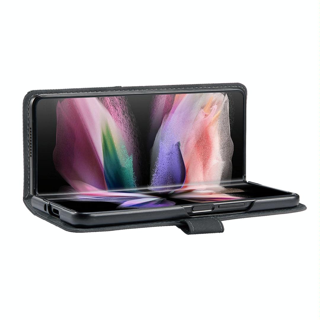 For Samsung Galaxy Z Fold4 5G Magnetic Rhombus Texture Case - Red 10
