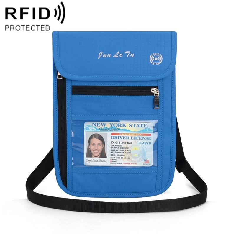 Rfid Passport Storage Bag Anti Theft Messenger - Light Grey 14