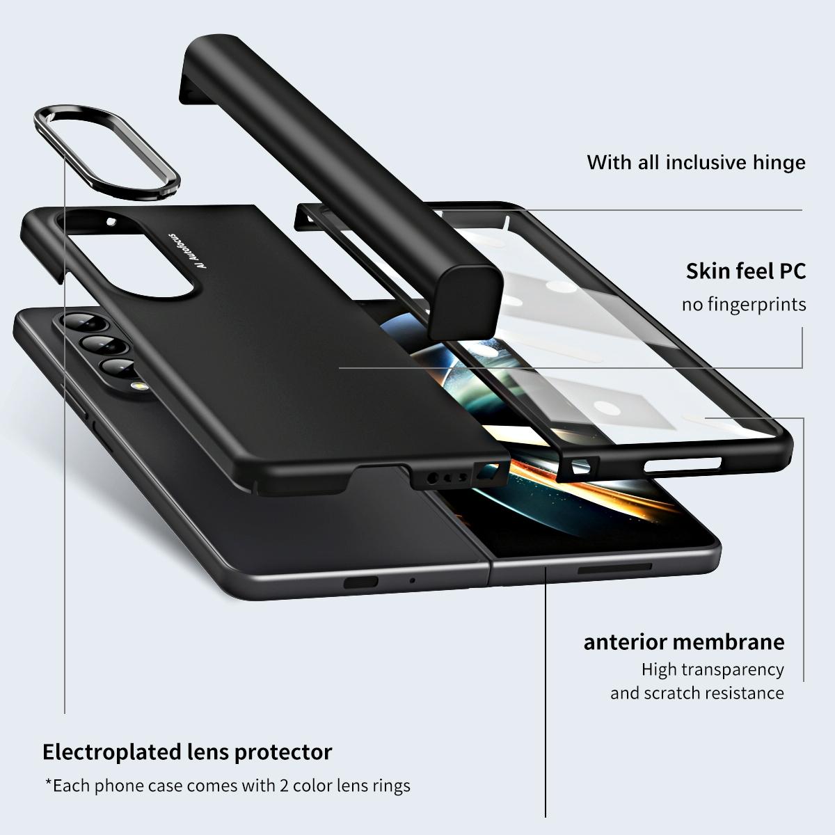 For Samsung Galaxy Z Fold4 5G Skin Feel Contact Lens Case - Transparent 4