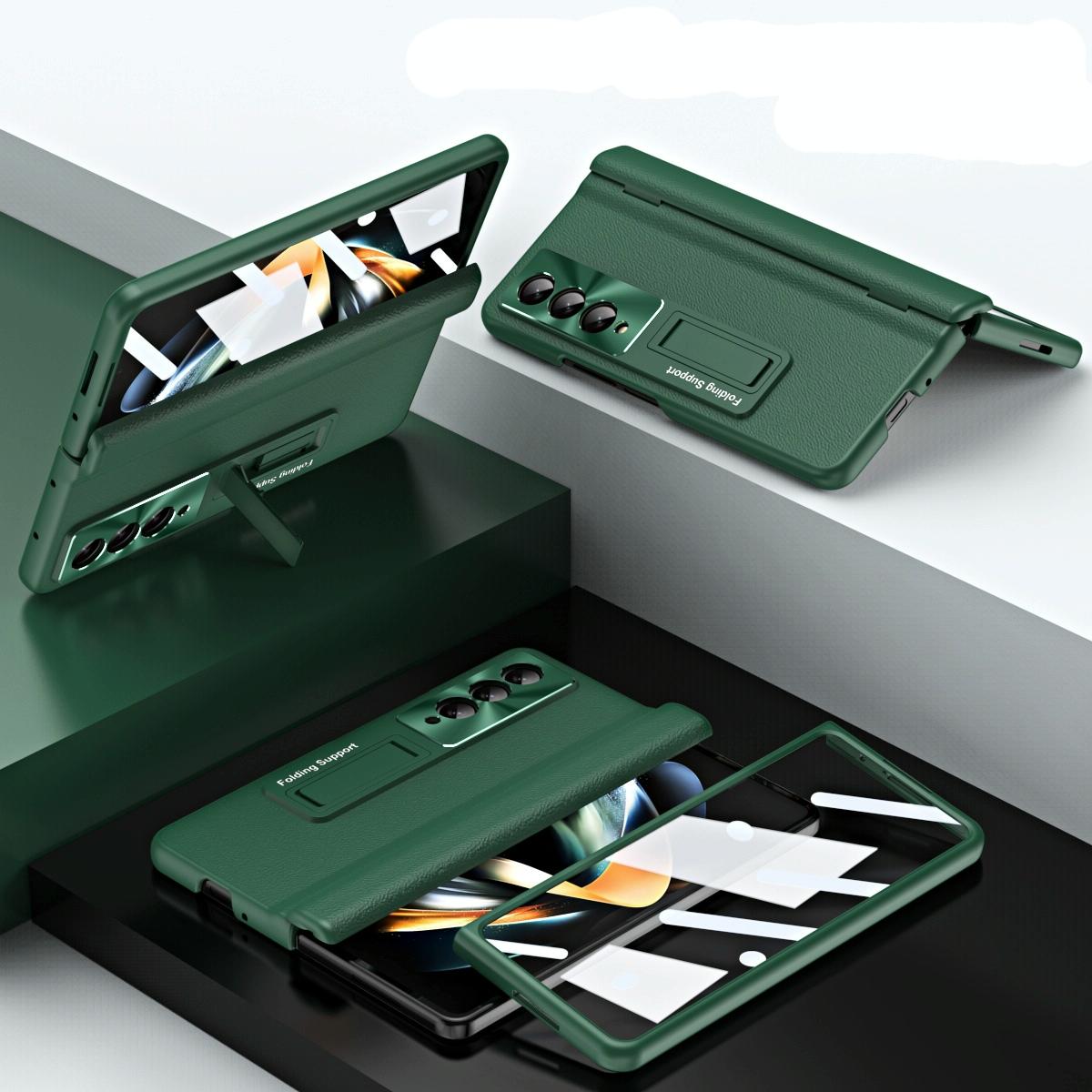 For Samsung Galaxy Z Fold4 5G Foldable Full Body Case - 360 Degree Folding - Green 4