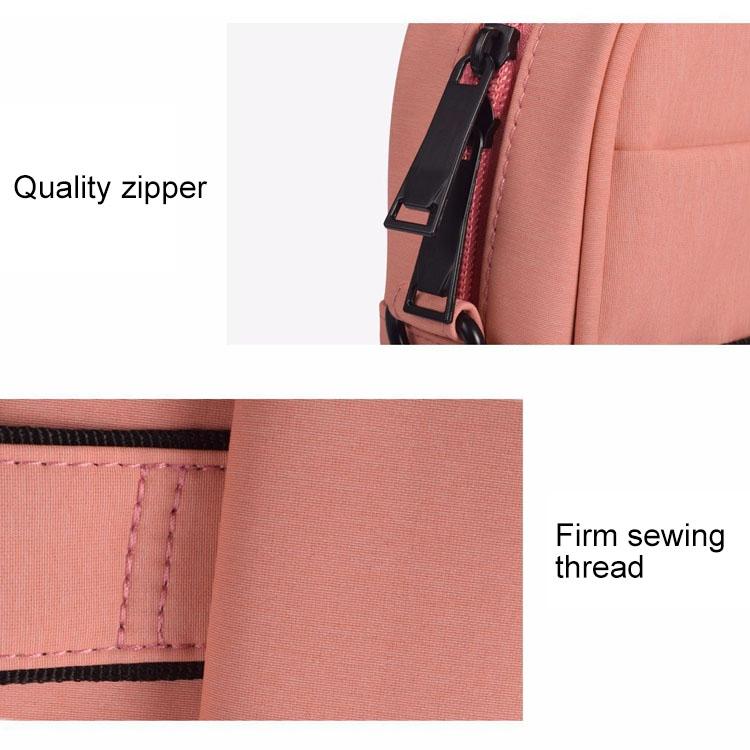 13.3 Inch Waterproof Anti-theft One-shoulder Handbag with Suitcase Belt - Pink 13