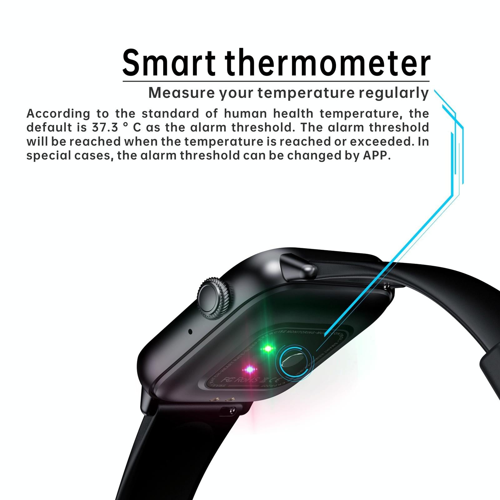1.83 Inch Bt5.2 Smart Sport Watch Support Sleep / Heart Rate / Blood Oxygen / Temperature / Blood Pressure Health Monitor - Black + Green 9