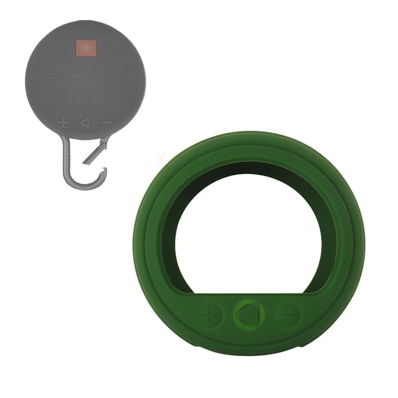 Soft Silicone Protective Cover for Jbl Clip 3 Bluetooth Speaker - Army Green