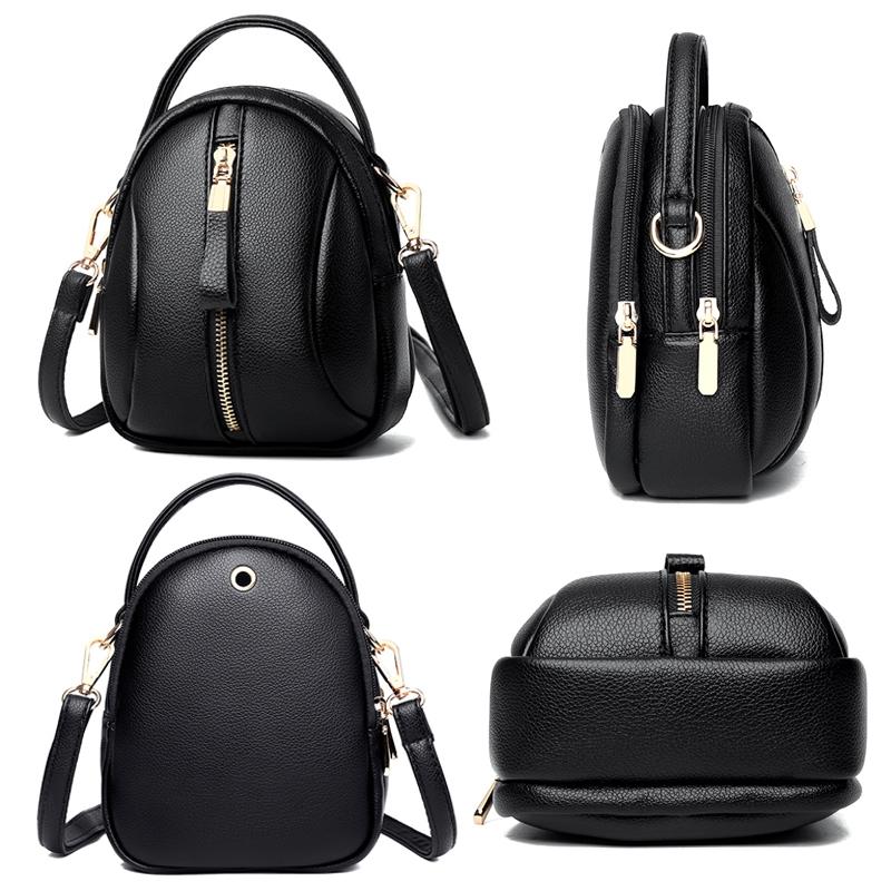 Multi Compartment Shoulder Bag For Women - Grey 4