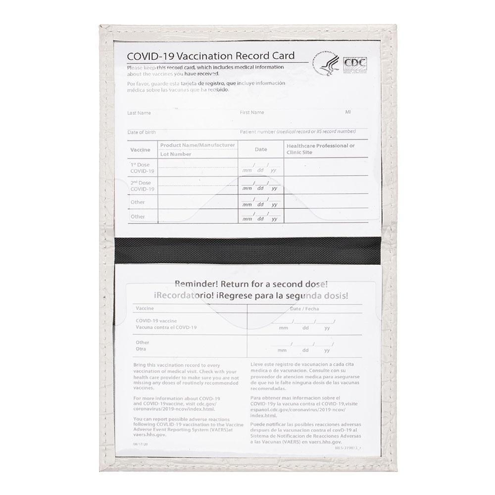 Pu Crocodile Pattern Card Holder Fits Cdc Documents - Brown 5