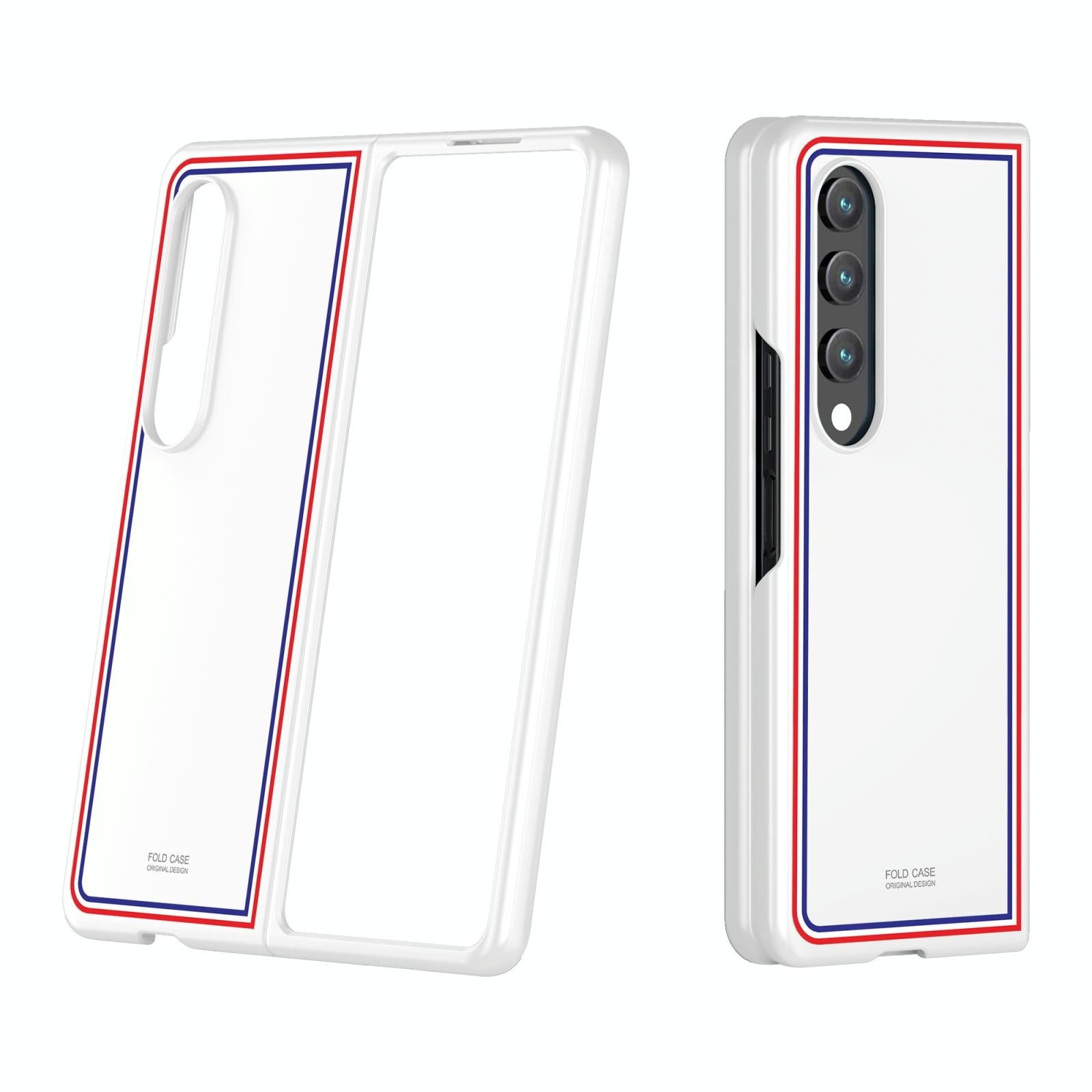 For Samsung Galaxy Z Fold4 5G Frosted Skin Case - Slim & Stylish - Checkered White
