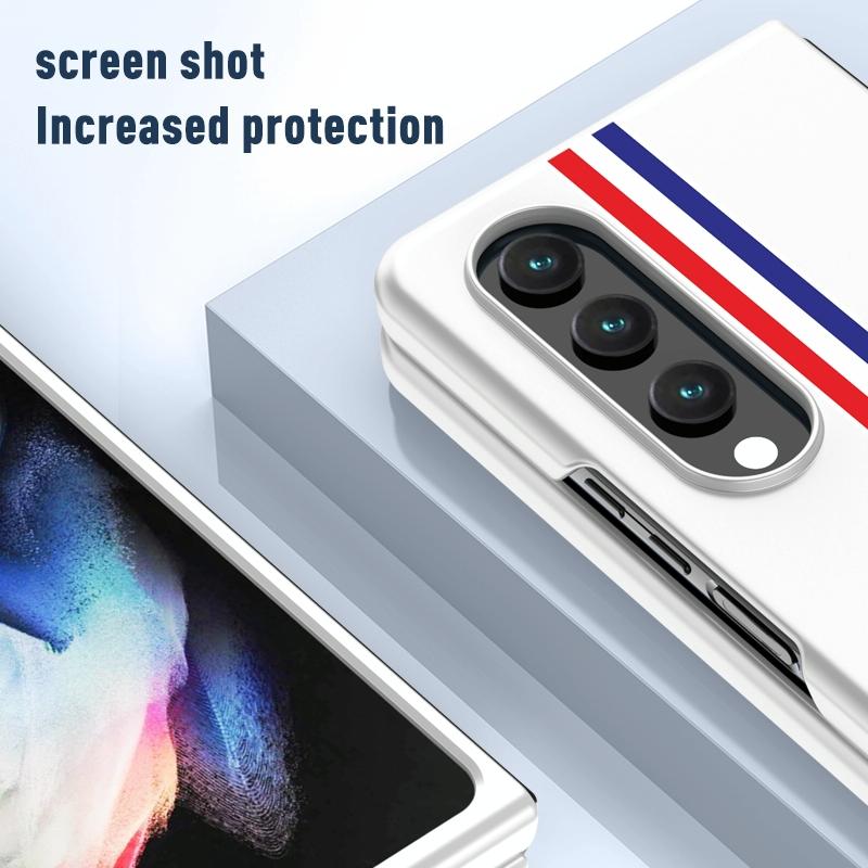For Samsung Galaxy Z Fold4 5G Frosted Skin Case - Slim & Stylish - Checkered White 6