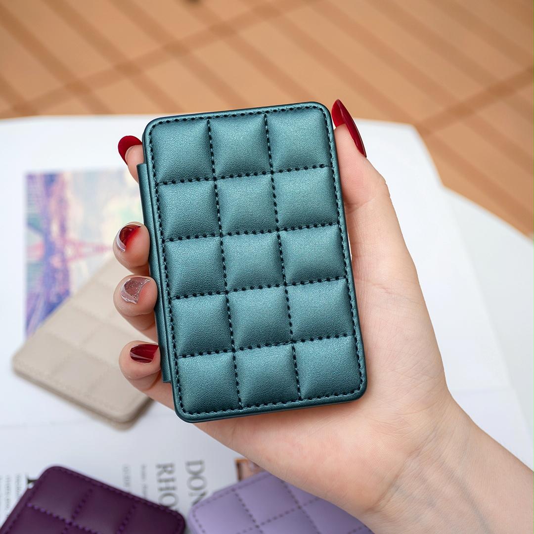 Grid Pattern Card Bag Sticker For Mobile Phones - Green 5