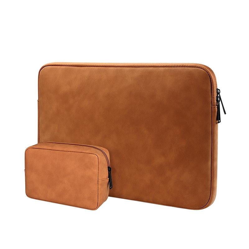 Lightweight Waterproof Lambskin Laptop Sleeve - 13.3 Inches - Deep Gray With Bag 8