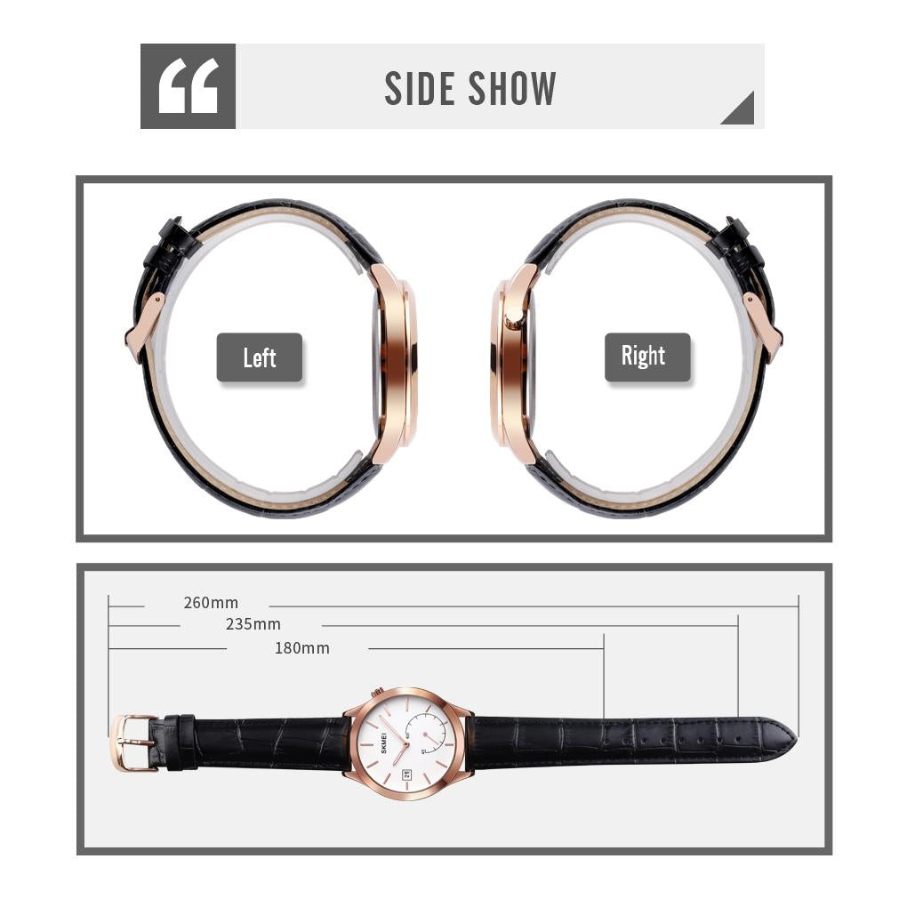 Stylish Waterproof Men Quartz Watch with Silver Steel Band 6