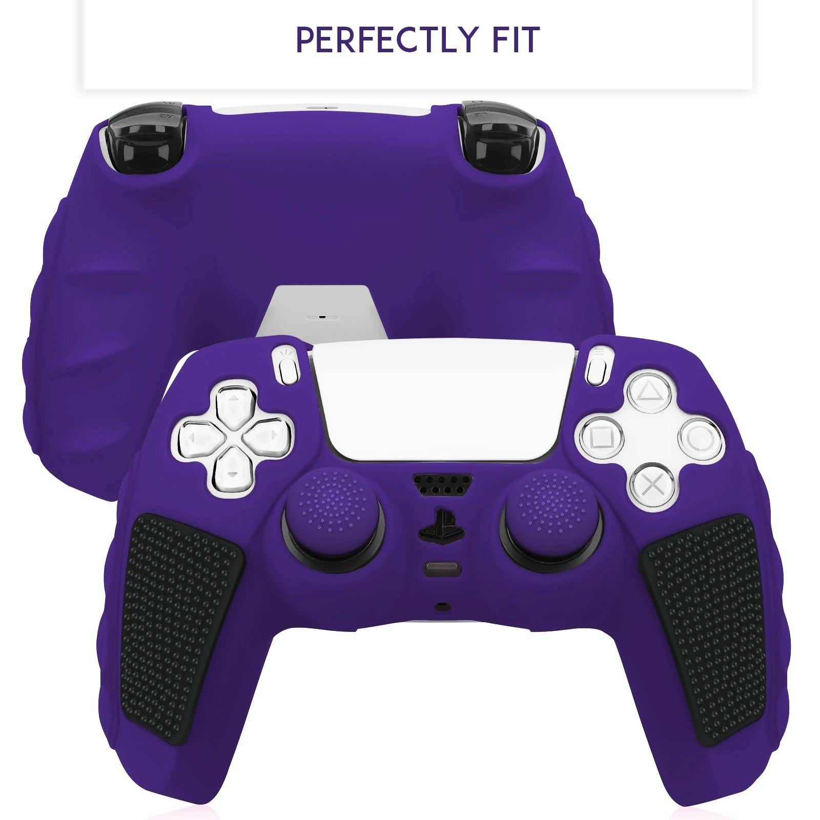 Silicone Gamepad Cover for Sony Ps5 - no Rocker Caps - Purple Black 4