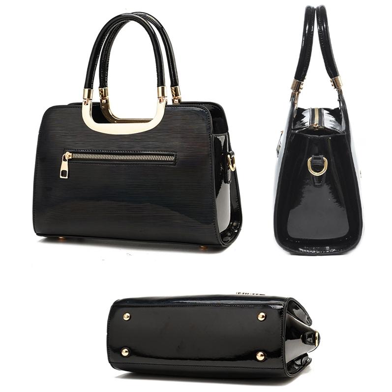 Large Capacity Leather Commuter Handbag - Bright - Apricot 5