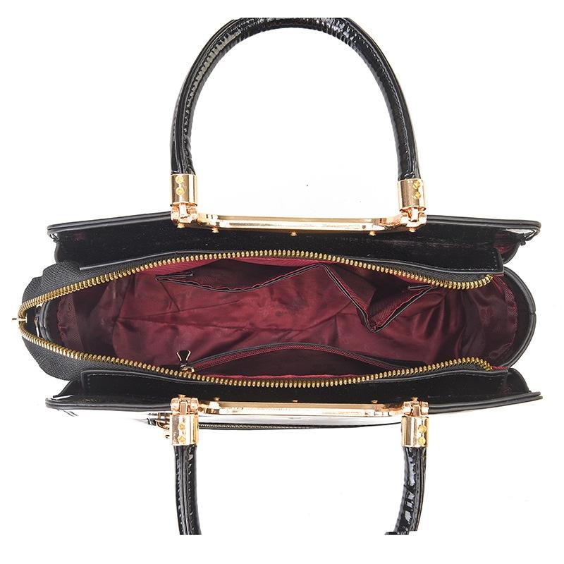 Large Capacity Leather Commuter Handbag - Bright - Apricot 6