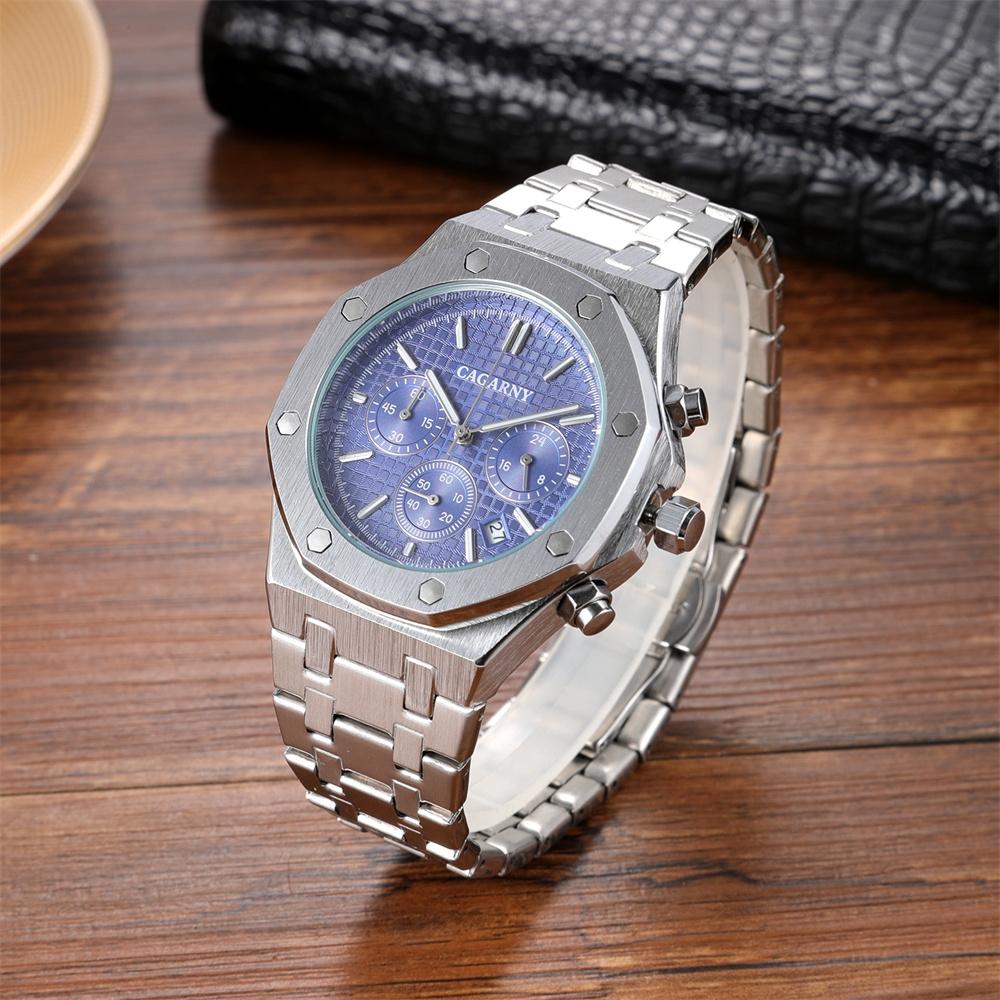 Men Simple Steel Quartz Watch with Band - 6835 - Black 3