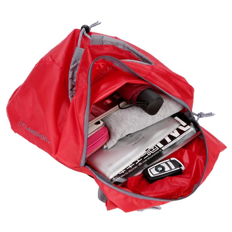 Waterproof Nylon Collapsible Backpack Lightweight Travel Bag For Women And Men - Red 7