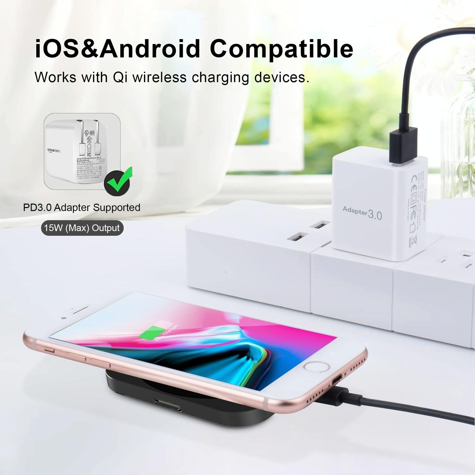 3 In 1 Portable Wireless Charger For Iphone Airpods And Iwatch - Silver 5