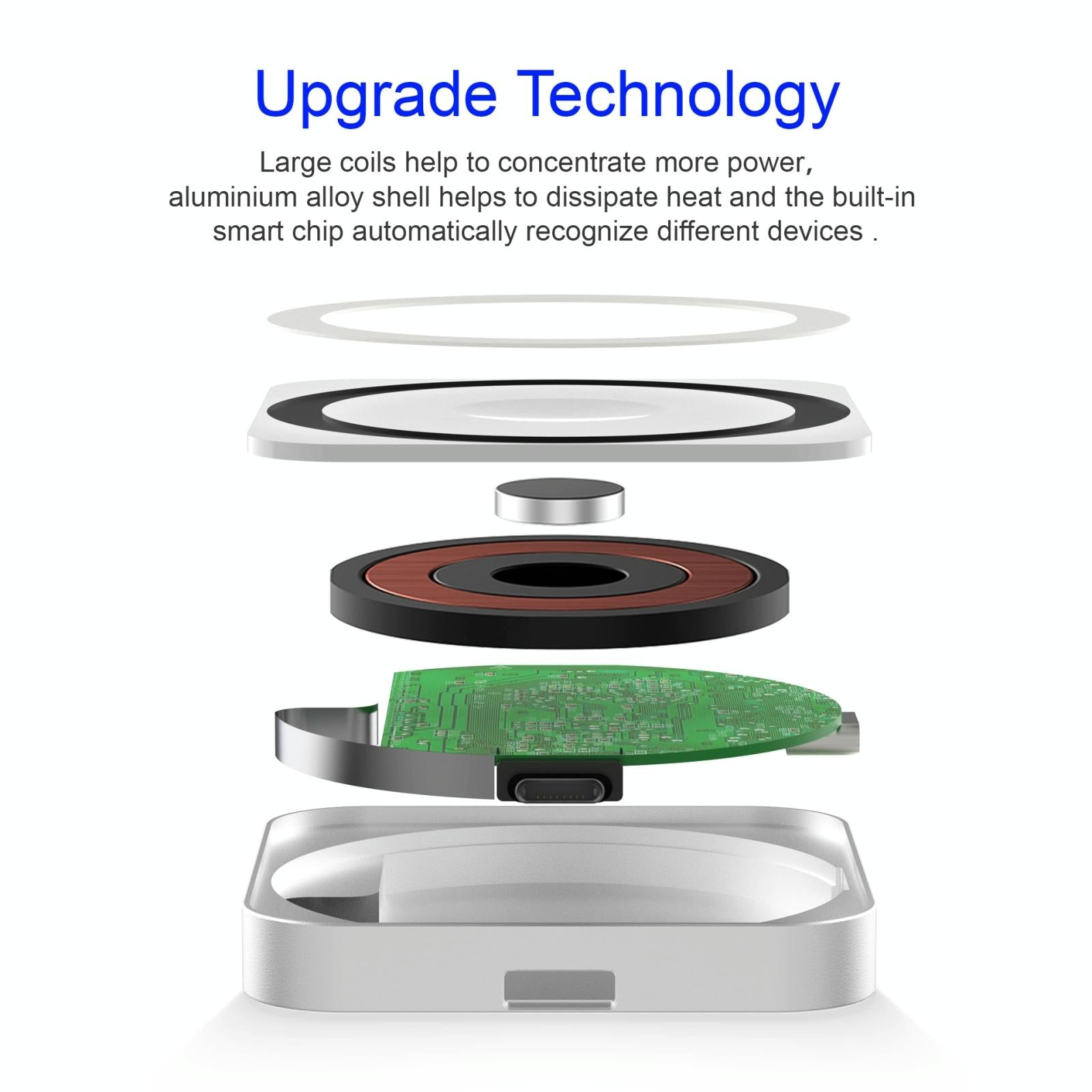 3 In 1 Portable Wireless Charger For Iphone Airpods And Iwatch - Silver 15