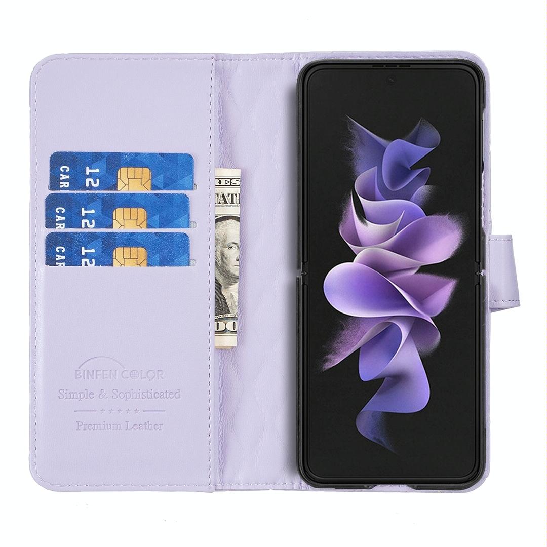 For Samsung Galaxy Z Fold4 5G Samsung Fold 4 Diamond Lattice Wallet Case - Sleek And Stylish - Blue 11