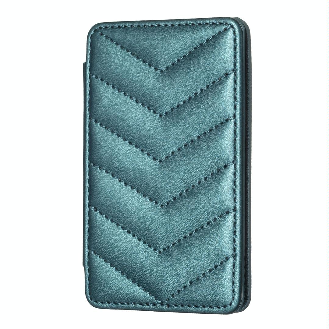 Wave Pattern Card Bag Back Sticker For Mobile Phones - Green