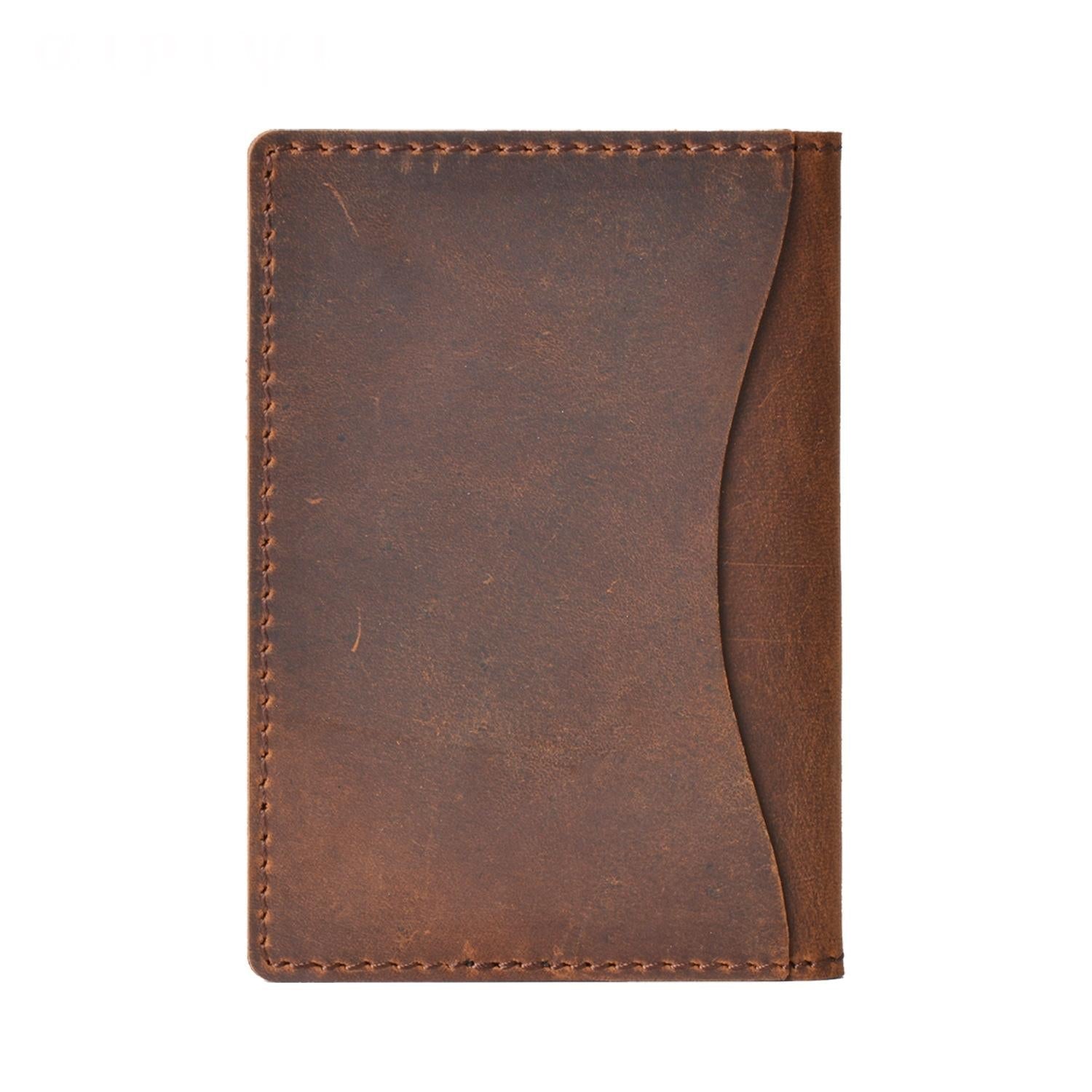 Minimalist Cowhide Card Holder Compact Wallet For Bank & Membership Cards - Blue 11