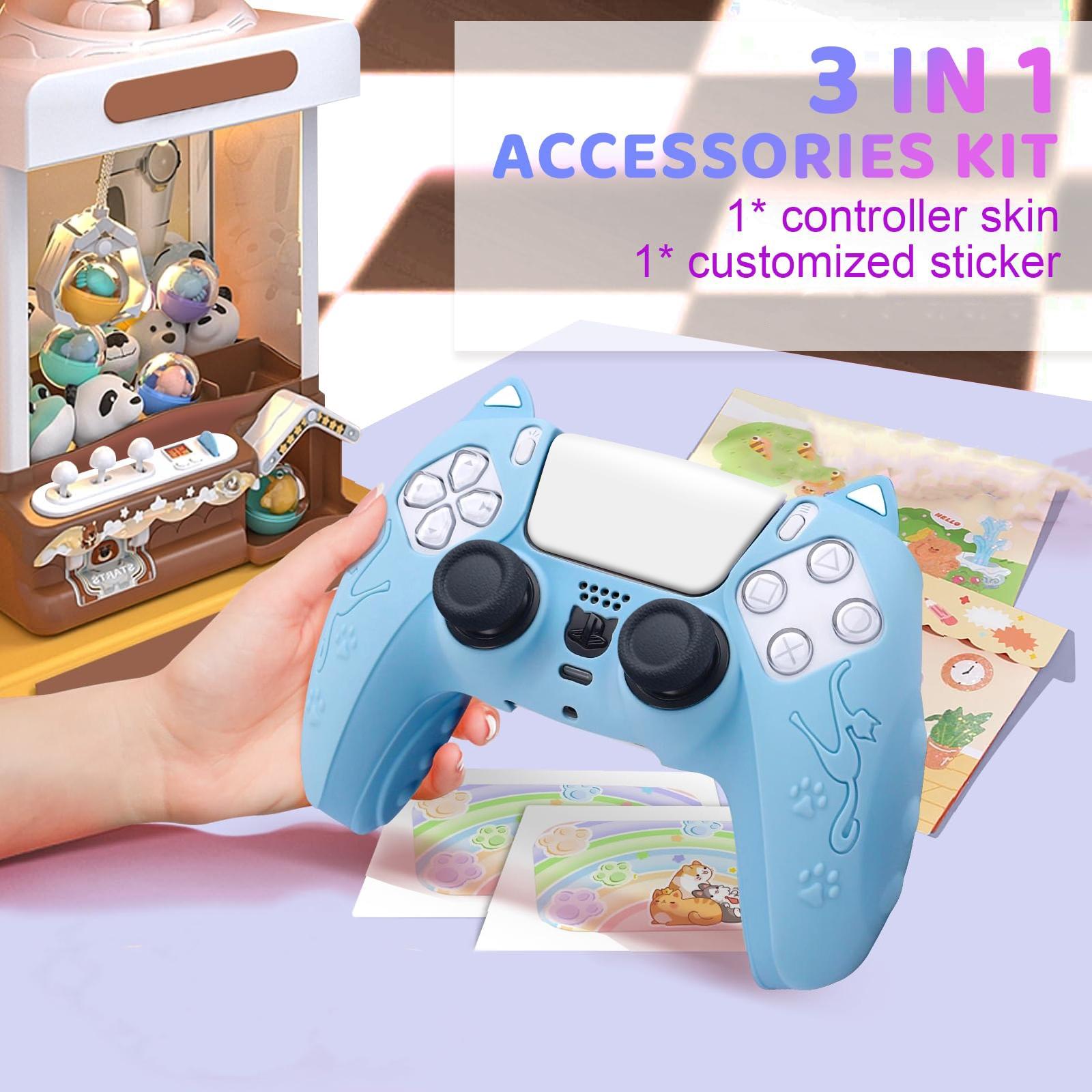 Silicone Cat Ear Gamepad Cover for Sony Ps5 - Yellow 8