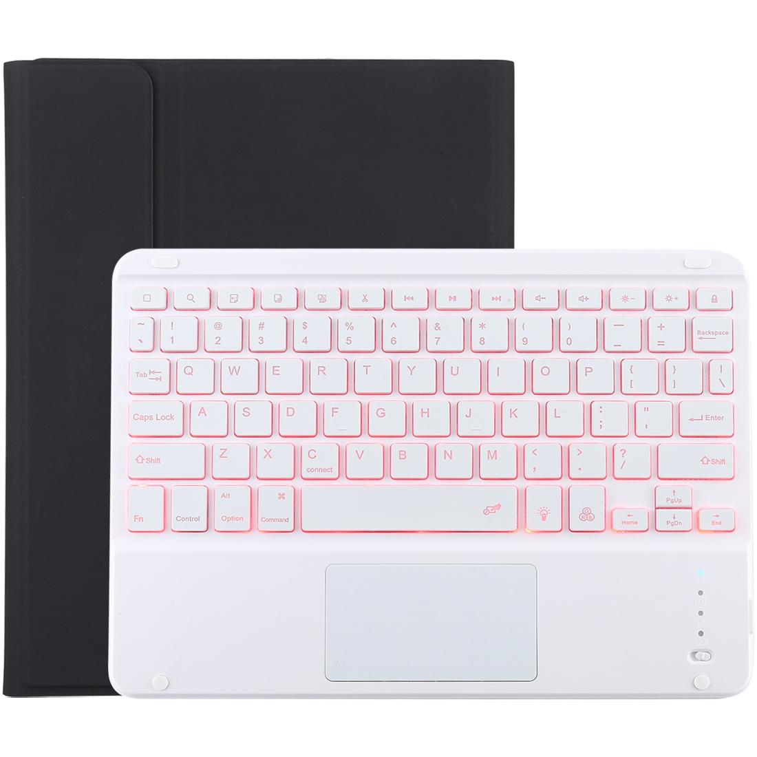 Bluetooth Tablet Case For Ipad 10.2 / Ipad Air 2019 With Touch Pad & Backlight & Pen Holder - Detachable - Pink 11