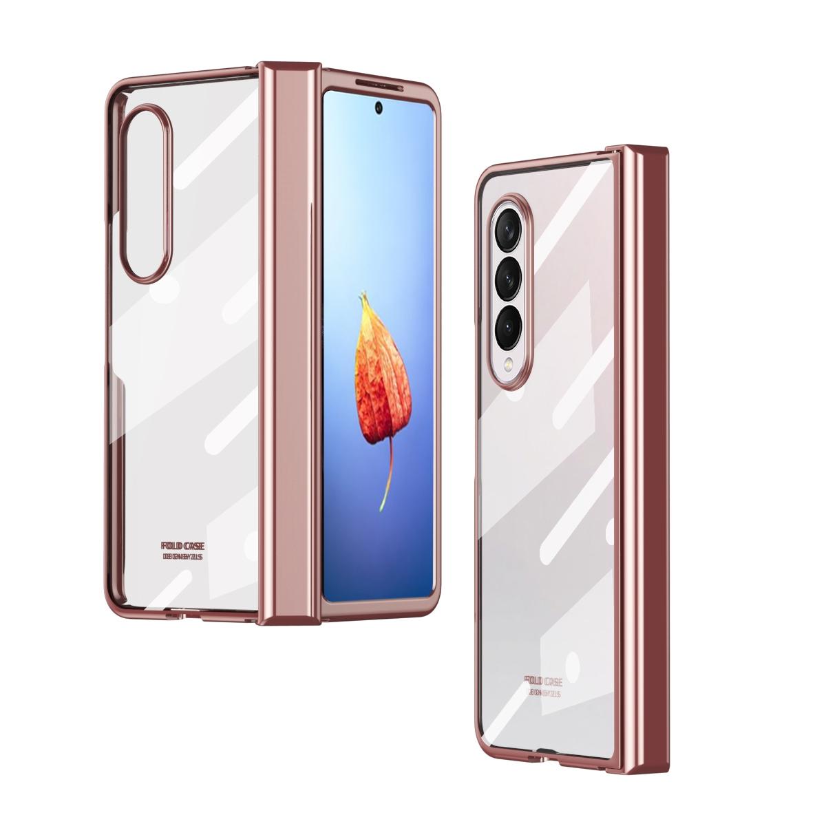 For Samsung Galaxy Z Fold4 5G Samsung Fold 4 Full Body Hinge Case - Electroplated - Transparent 6