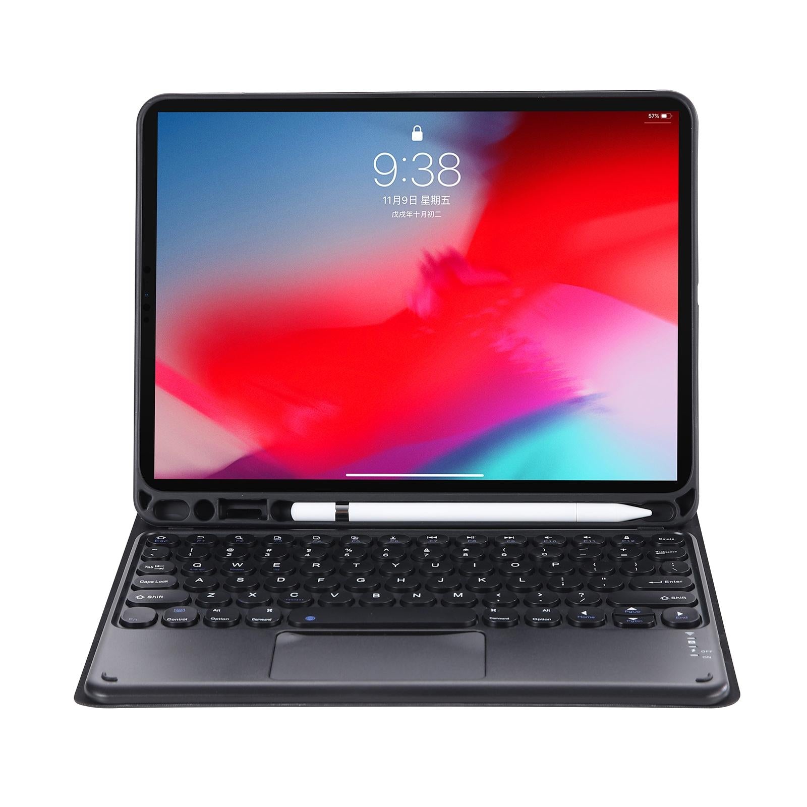Detachable Bluetooth Keyboard Leather Case For Ipad Air 4 / 5 With Touch Control And Skin Feel Texture - Purple 12