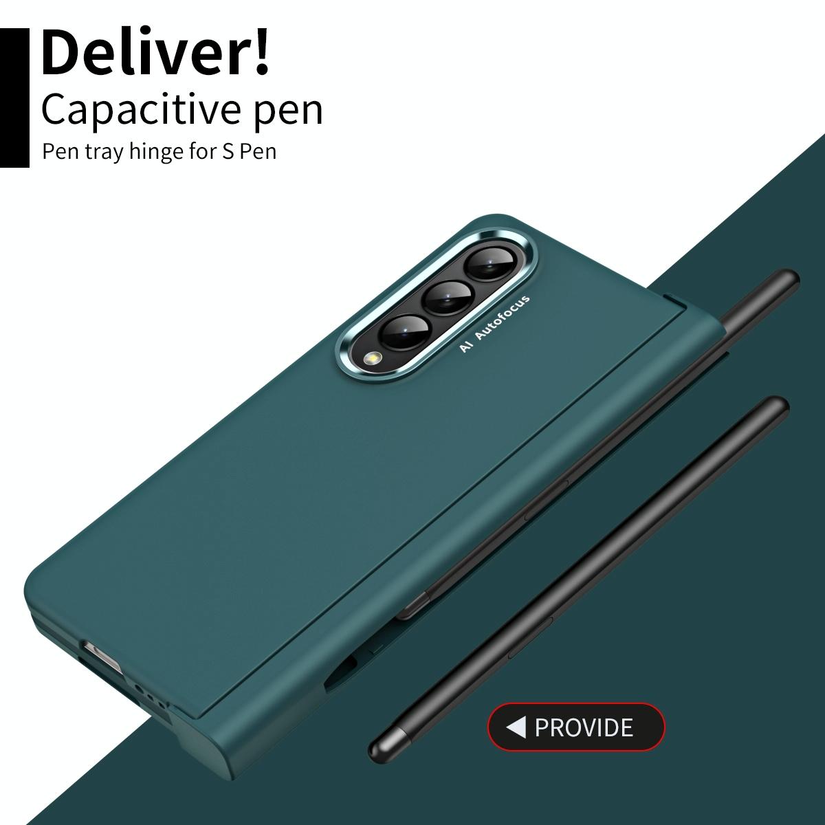 For Samsung Galaxy Z Fold4 5G Samsung Fold 4 Hinge Flip Case - Two Tone Contact Lens - Transparent 11