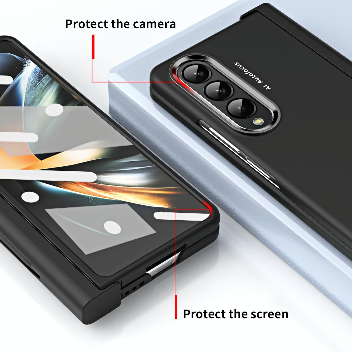 For Samsung Galaxy Z Fold4 5G Samsung Fold 4 Hinge Flip Case - Two Tone Contact Lens - Transparent 15