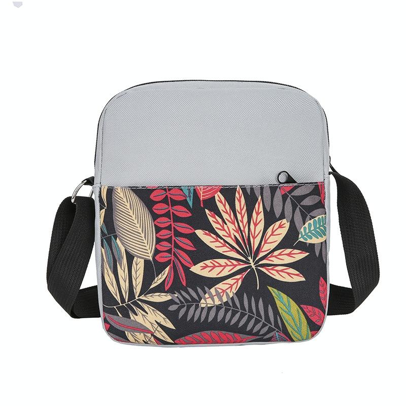 Versatile Student Backpack with Usb Port - College Style - Leaves Blue 5