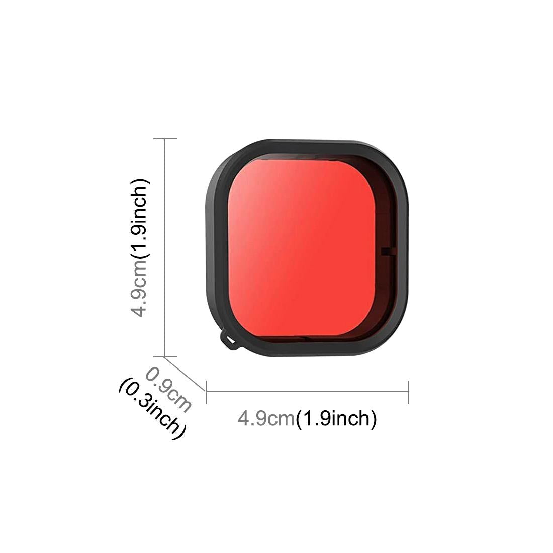 Square Diving Lens Filter for Gopro Hero 9 / 10 / 11 / 12 - Pink 15