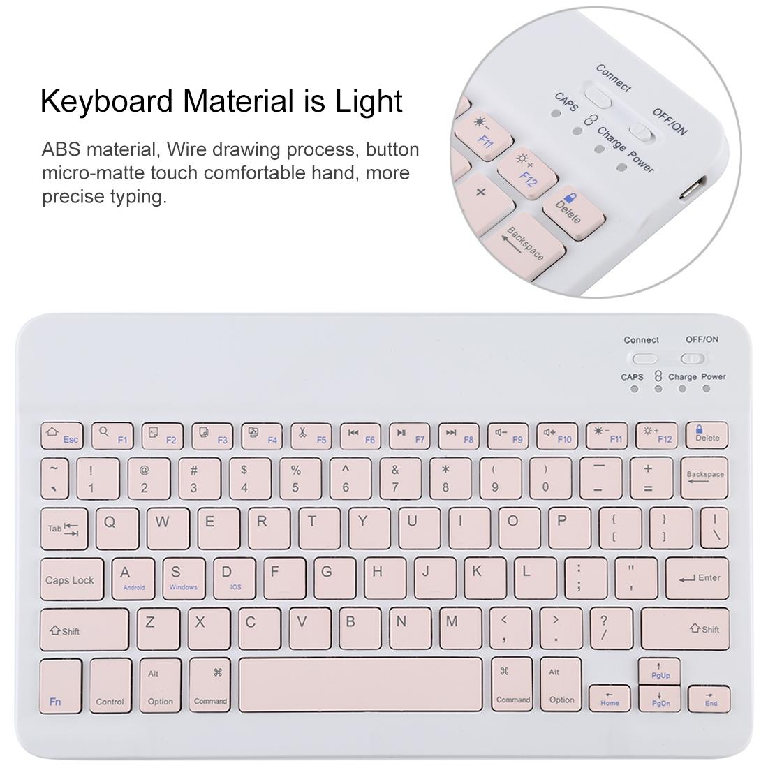 Bluetooth Tablet Case For Ipad Pro 11 With Detachable Microfiber Leather Pen Slot & Holder - Pink 6