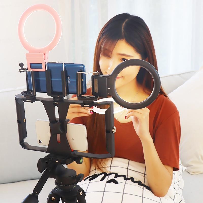 Xj18 Live Self-timer Led Fill Light - Perfect for Live Streaming - Pink 9