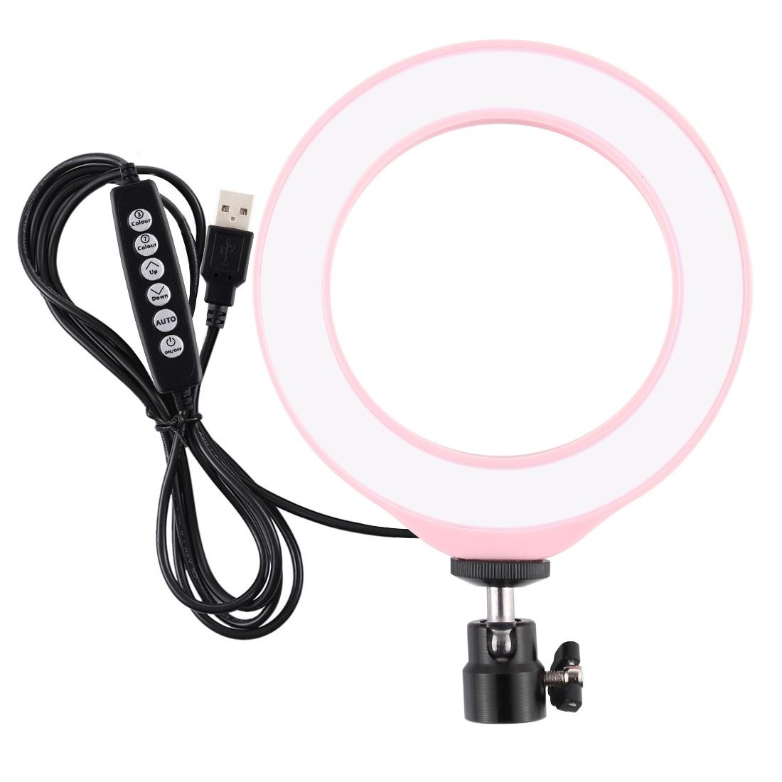 10 Mode Rgbw Led Ring Light with Tripod and Ball Head - 4.7 Inch Curved Surface - Pink 3