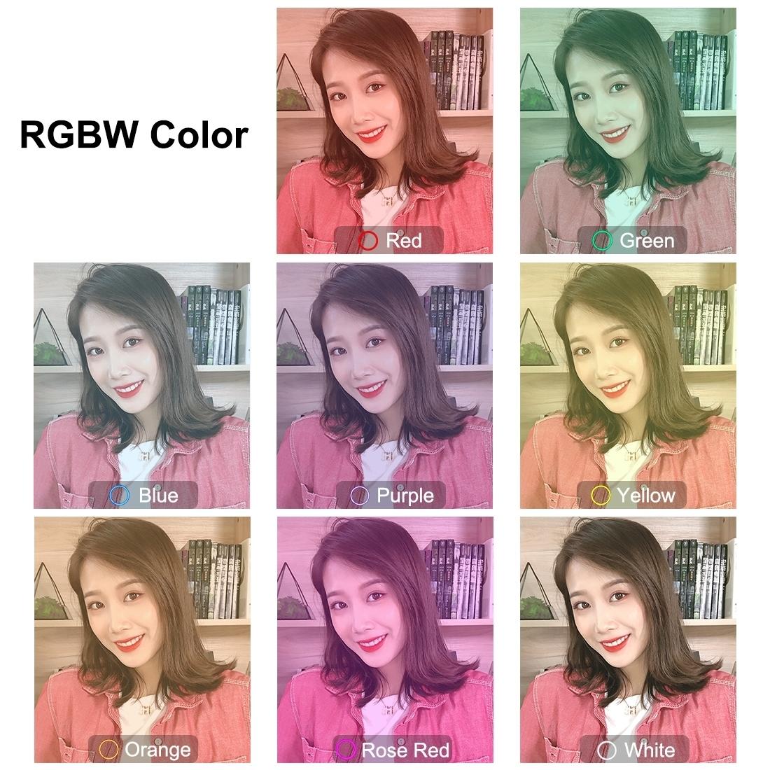 10 Mode Rgbw Led Ring Light with Tripod and Ball Head - 4.7 Inch Curved Surface - Pink 7
