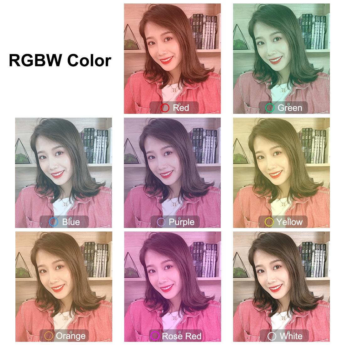 10 Mode Rgbw Led Ring Light with Tripod and Ball Head - 4.7 Inch Curved Surface - Pink 8