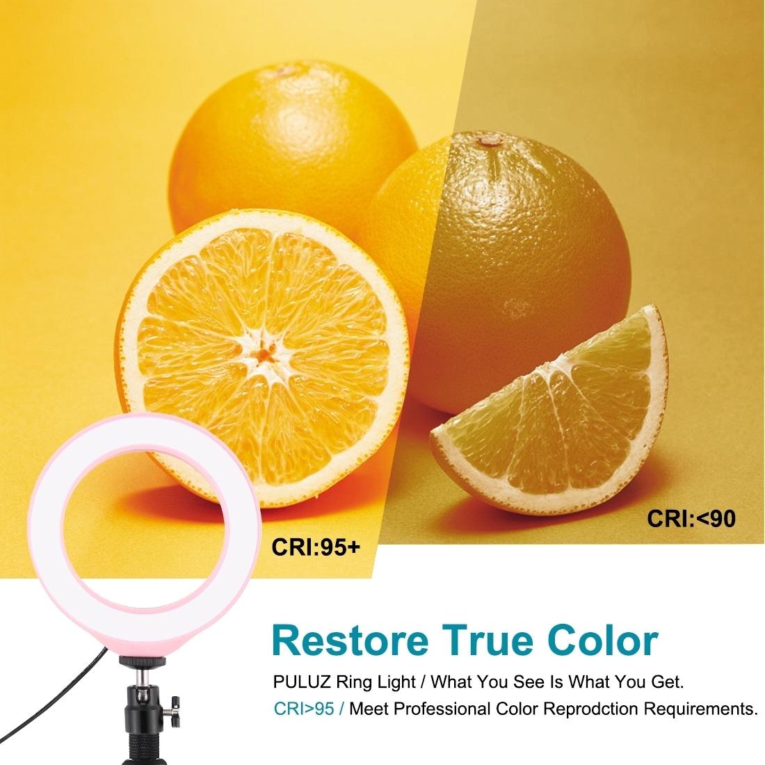 10 Mode Rgbw Led Ring Light with Tripod and Ball Head - 4.7 Inch Curved Surface - Pink 10