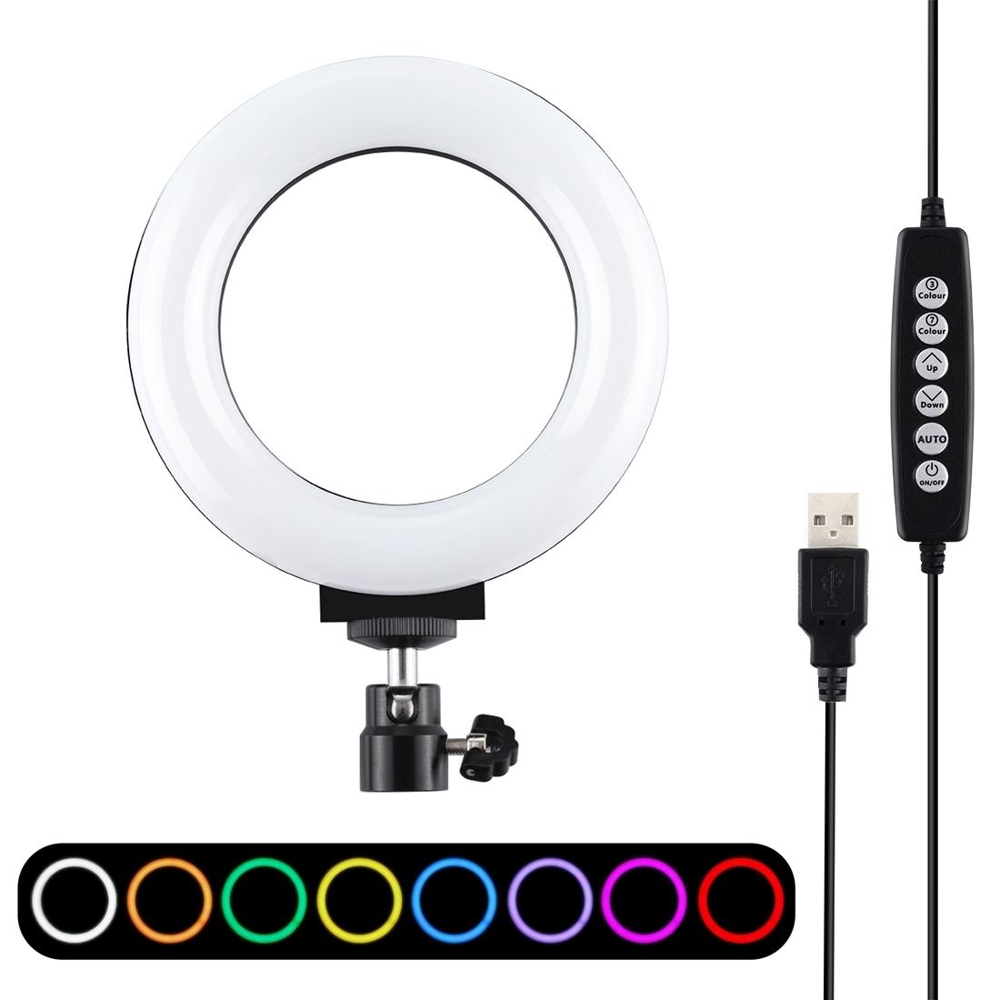 10 Mode Rgbw Led Ring Light with Tripod and Ball Head - 4.7 Inch Curved Surface - Pink 13